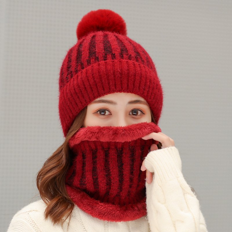 Warm Knit Hat with Ear Protection for Women