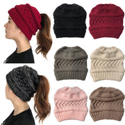 Adjustable Women's Knit Beanie Hats for Cold Weather