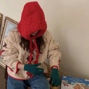 Cozy Red Knitted Hat for Winter