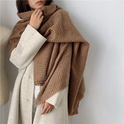 Stay Warm in Style with Plaid Scarf
