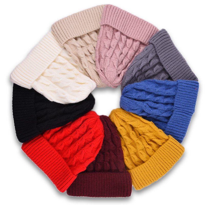 9-Pack Solid Color Beanie Set for Women