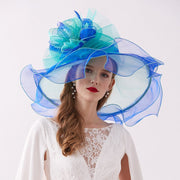 Vintage Embroidered Floral Brimmed Hat for Women