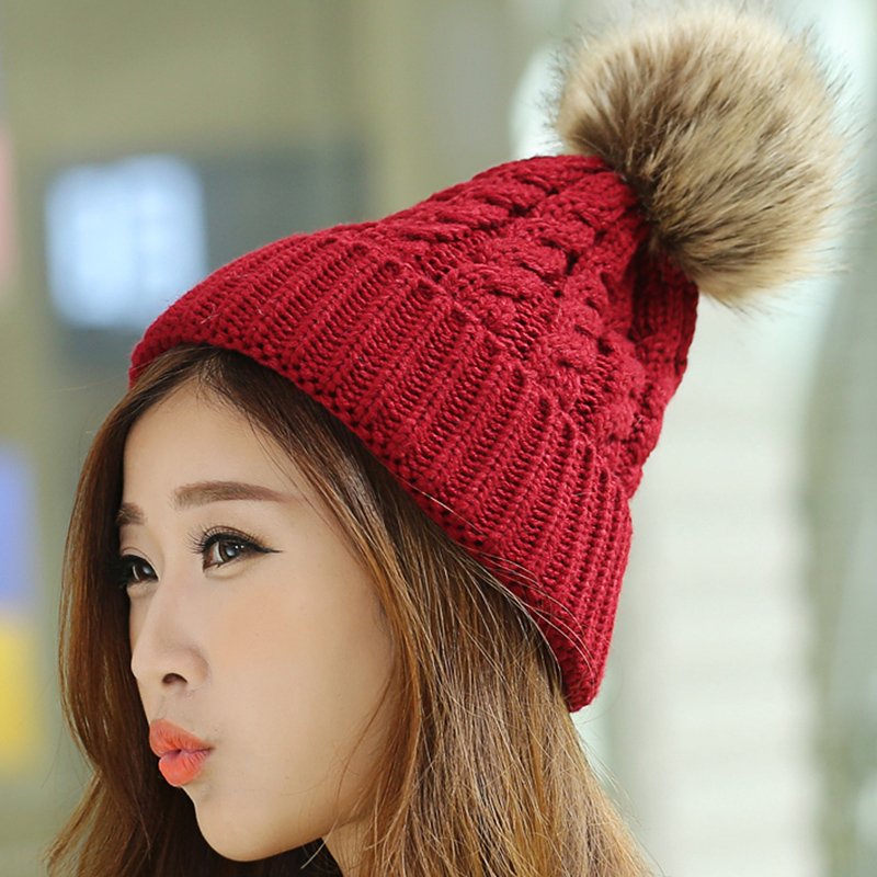 Warm Wool Fleece Hat for Women