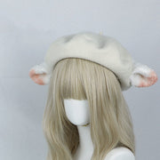Cozy Sheep Ear Beret Hat for Women