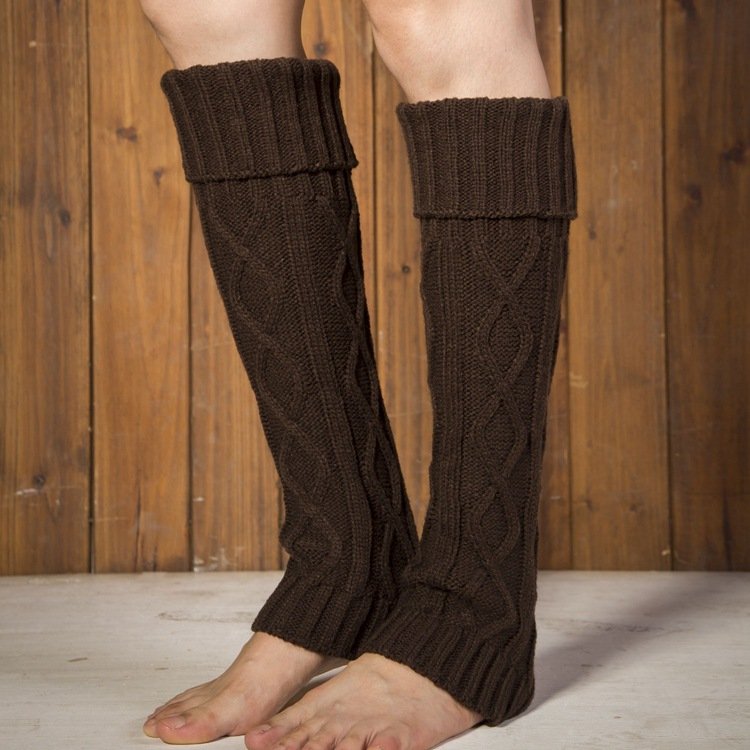 Warm Mid-Length Knitted Leggings for Women