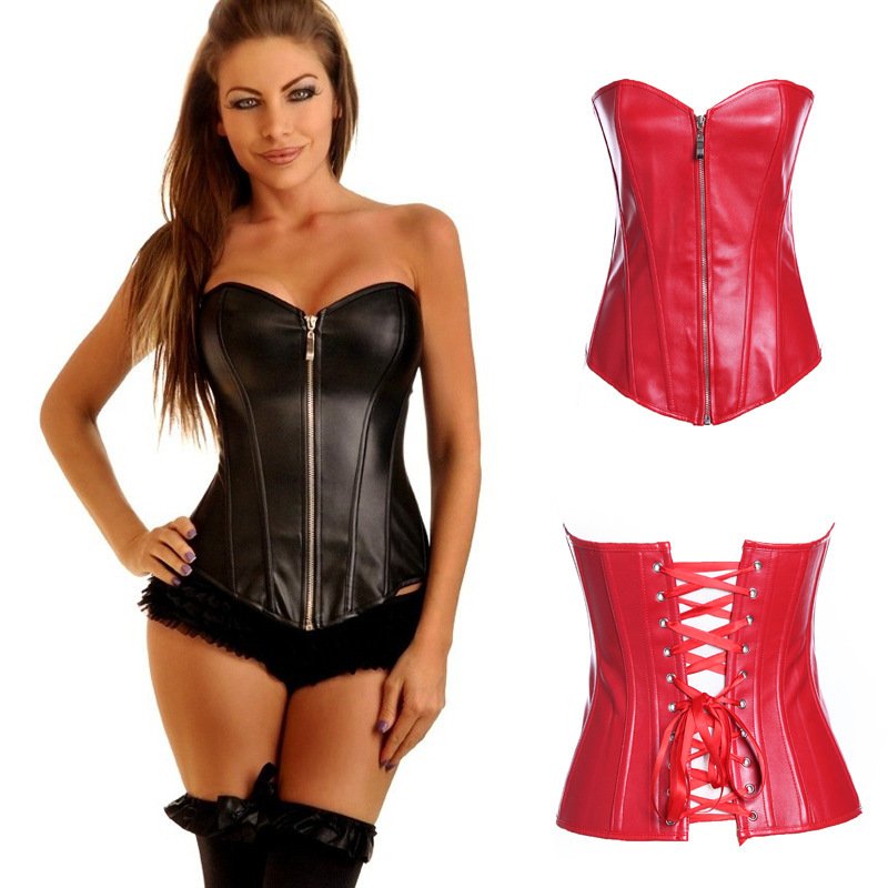 Leather-Style Waist Shaper Bodice for Women
