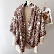 Warm Two-Tone Shawl for Women