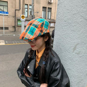 Versatile Plaid Beret for Women