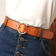 Stylish C-Shaped Alloy Belt with Pin Buckle