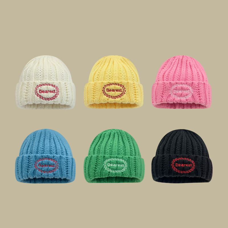 Warm Wool Embroidery Hat for Women & Girls