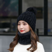 Winter Women's Fleece Hats & Scarf Sets