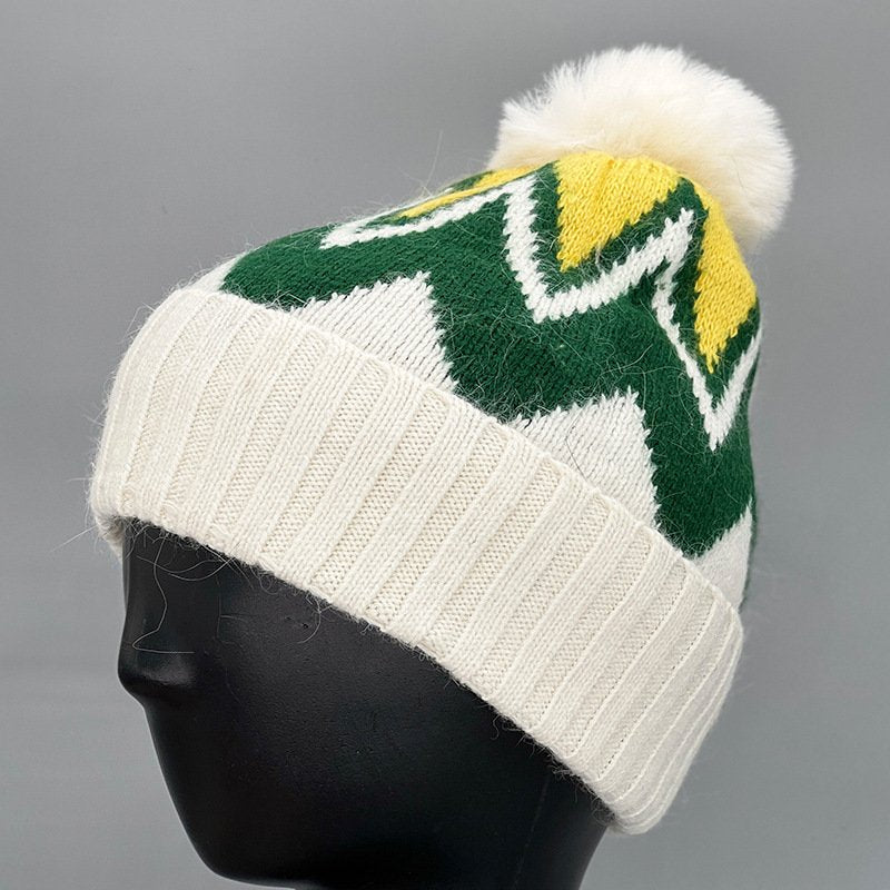 Retro Plaid Wool Women's Warm Hat