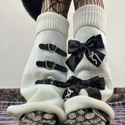 Leg Shaping Bow Buckle Socks