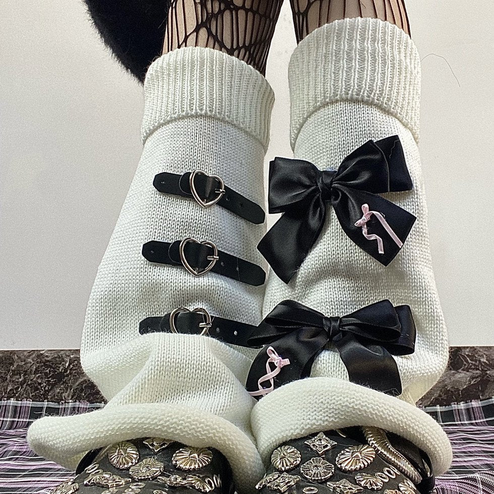 Leg Shaping Bow Buckle Socks