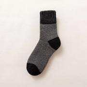Thick and Warm Men's Wool Socks with Fleece Mid-Section