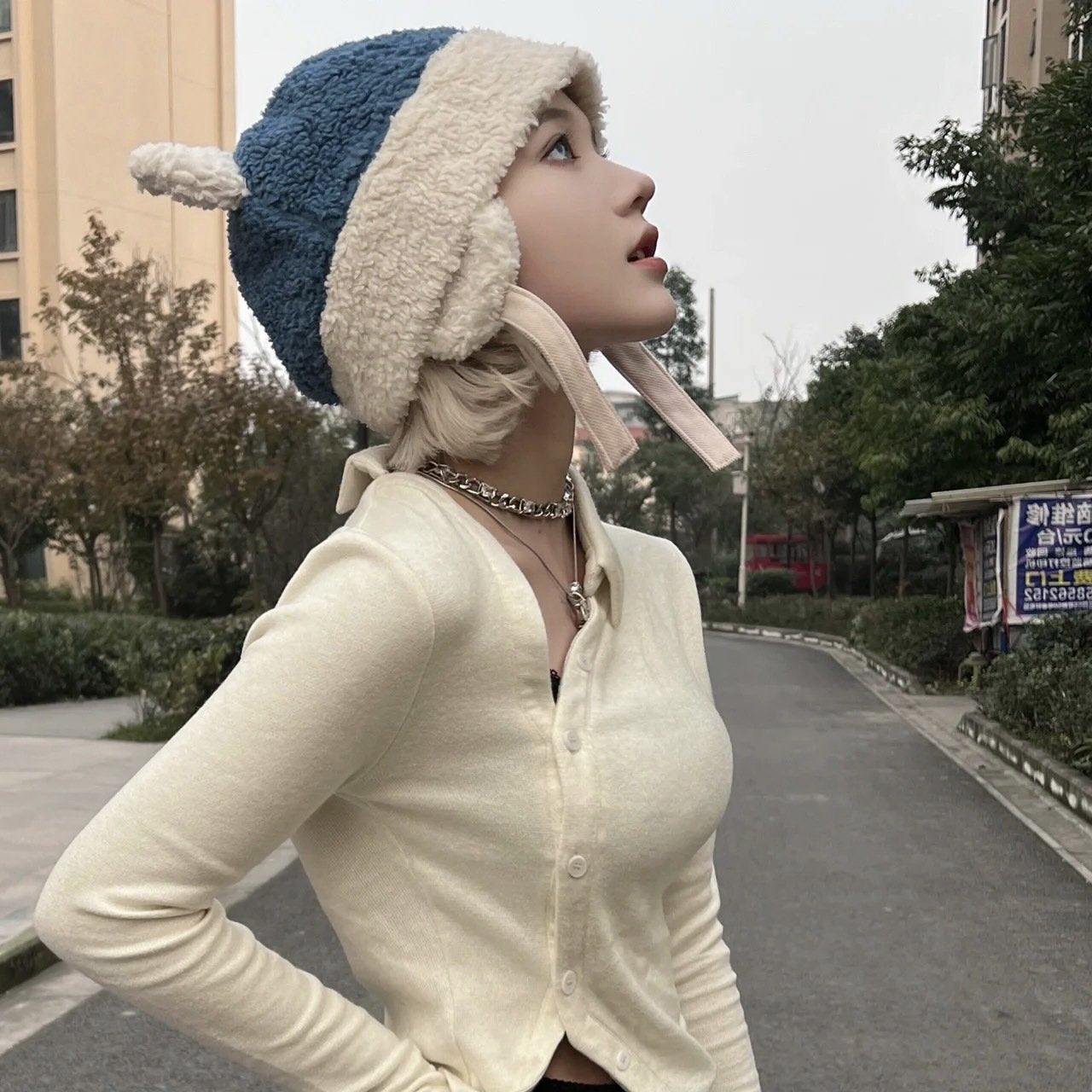 Autumn Winter Furry Warm Women's Hats