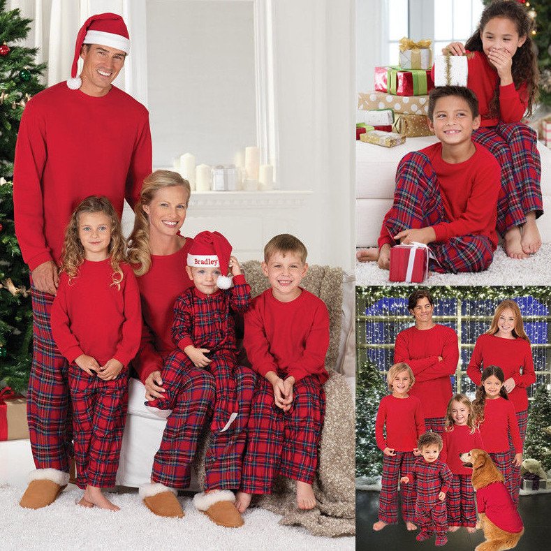 Cozy Family Plaid Pajamas Set