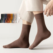 Solid Color Vertical Stripe Deodorant Business Socks