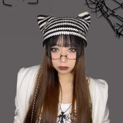 Warm & Stylish Punk Cat Ears Wool Cap for Women