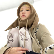 Cozy Rabbit Ear Knit Hat for Women