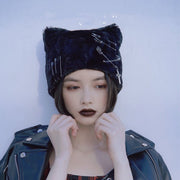 Feline Fun Plush Cat Ear Hat for Women