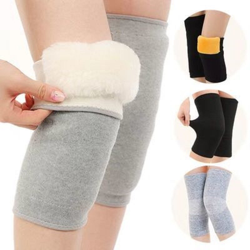 Warm Leggings for Elderly Cold Protection, Thickened Fleece Knee Pads for Fitness & Snow Sports