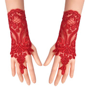 Lace Embroidered Long Gloves for Women