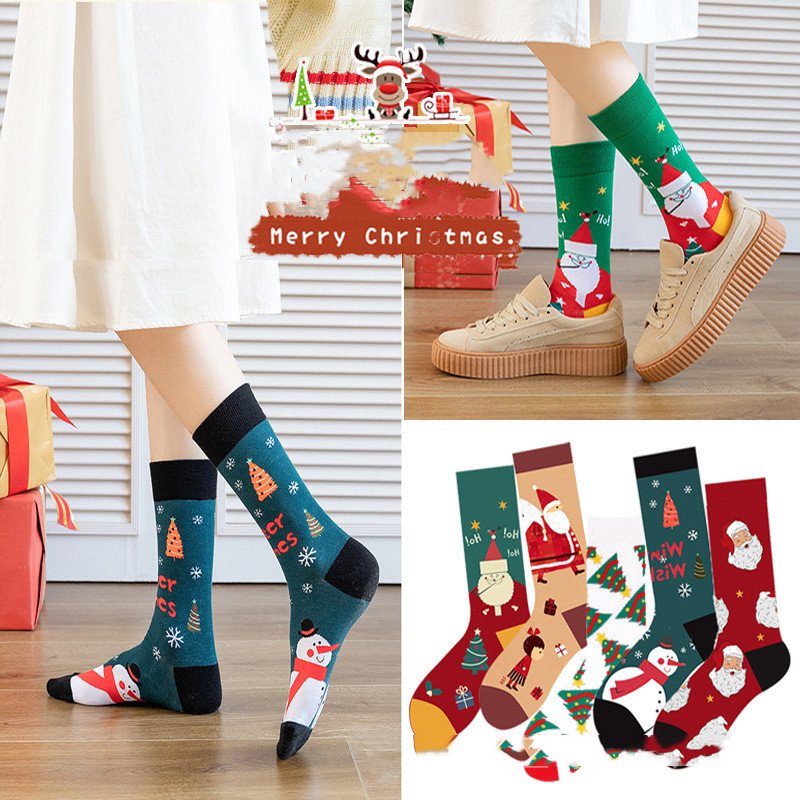 Festive High Tube Christmas Socks