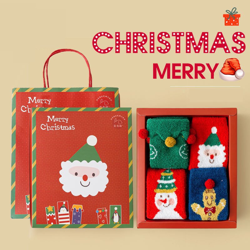 Cozy Christmas Socks Gift Set for Family