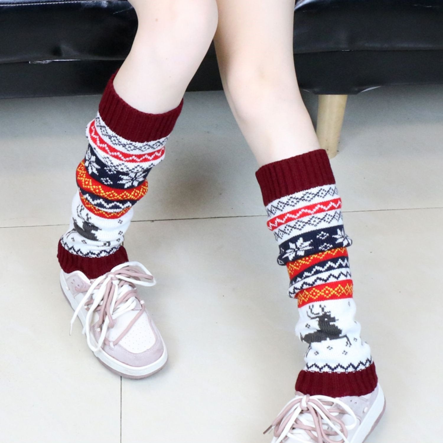 Cozy Winter Socks for Women - Cute Deer Design