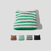 Warm Cat Ears Hat for Women - Striped Wooly Fashion