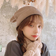 Cozy Rabbit Ear Beret for Women