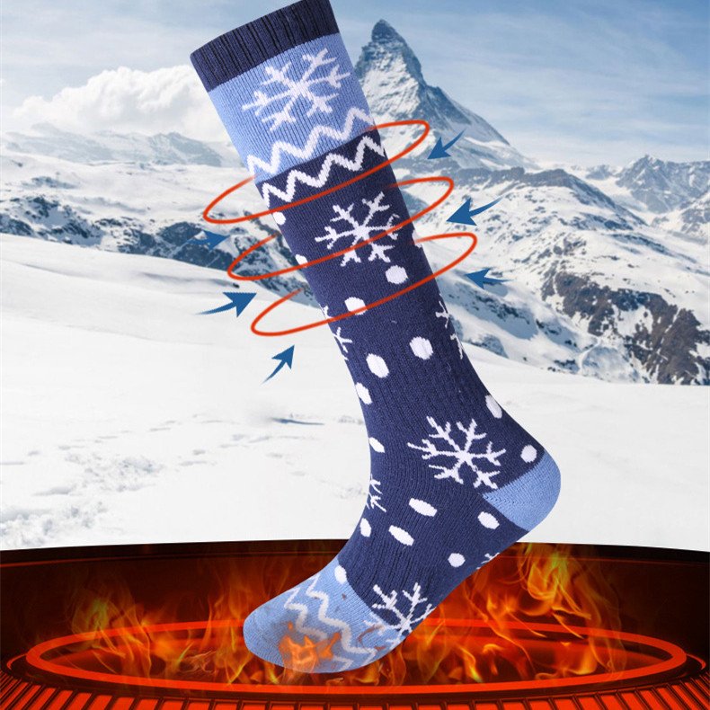Warm Ski Riding Socks with USB Heating