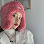 Colorful Plush Lei Feng Hat for Women