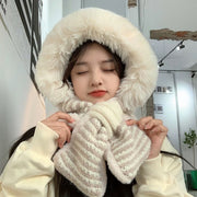 Warm Plush Knit Hats for Women - Adjustable Dome Style