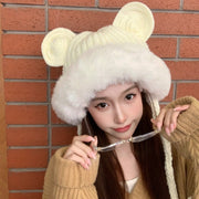 Cute Bear-Ear Warm Beanie for Women