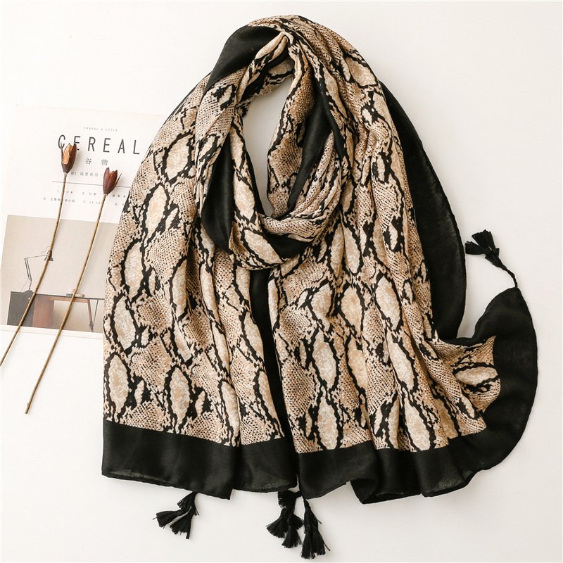 Leopard Print Beach Shawl Scarf