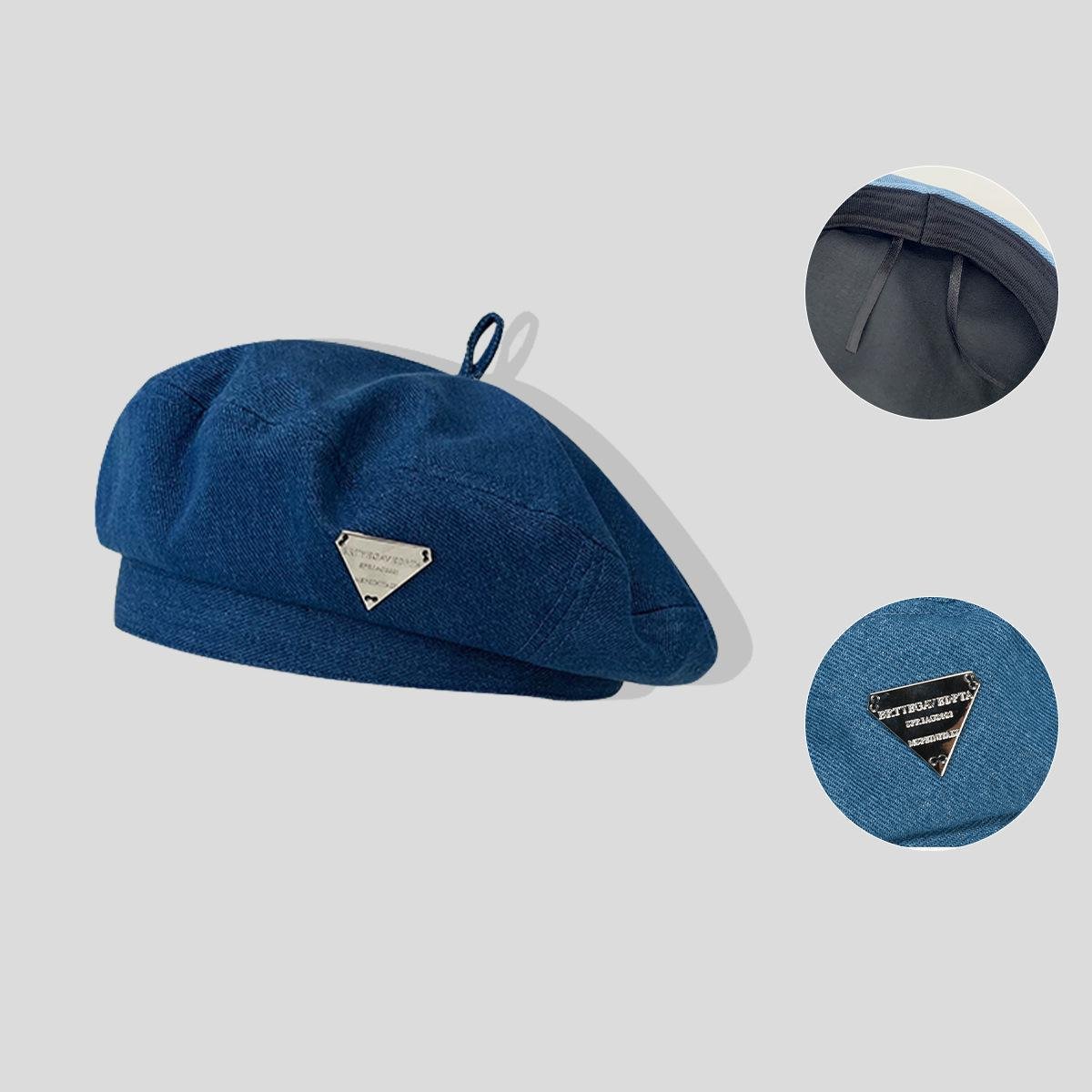 Vintage Denim Beret for Women