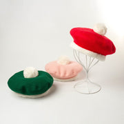 Warm Winter Hat with Hair Ball