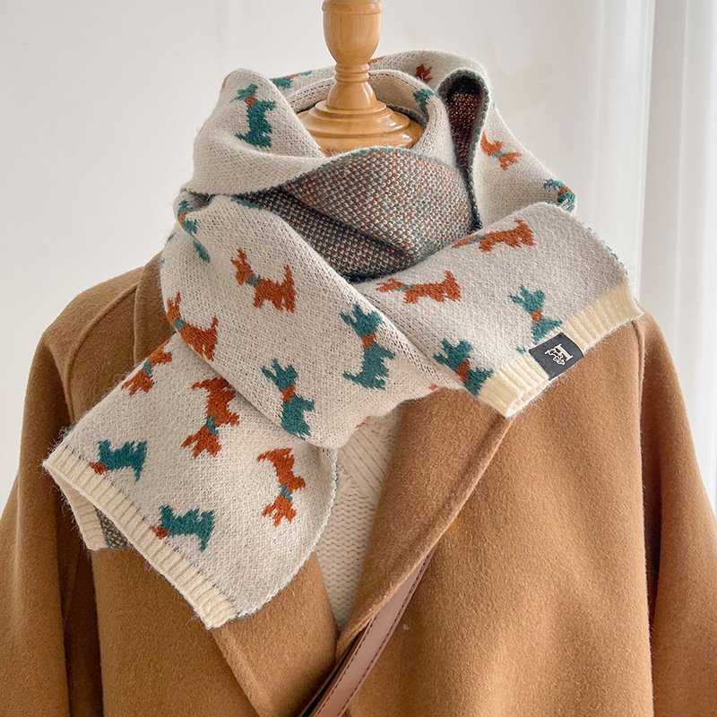 Chic Knitted Scarf for Women, Thermal Insulation and Warmth