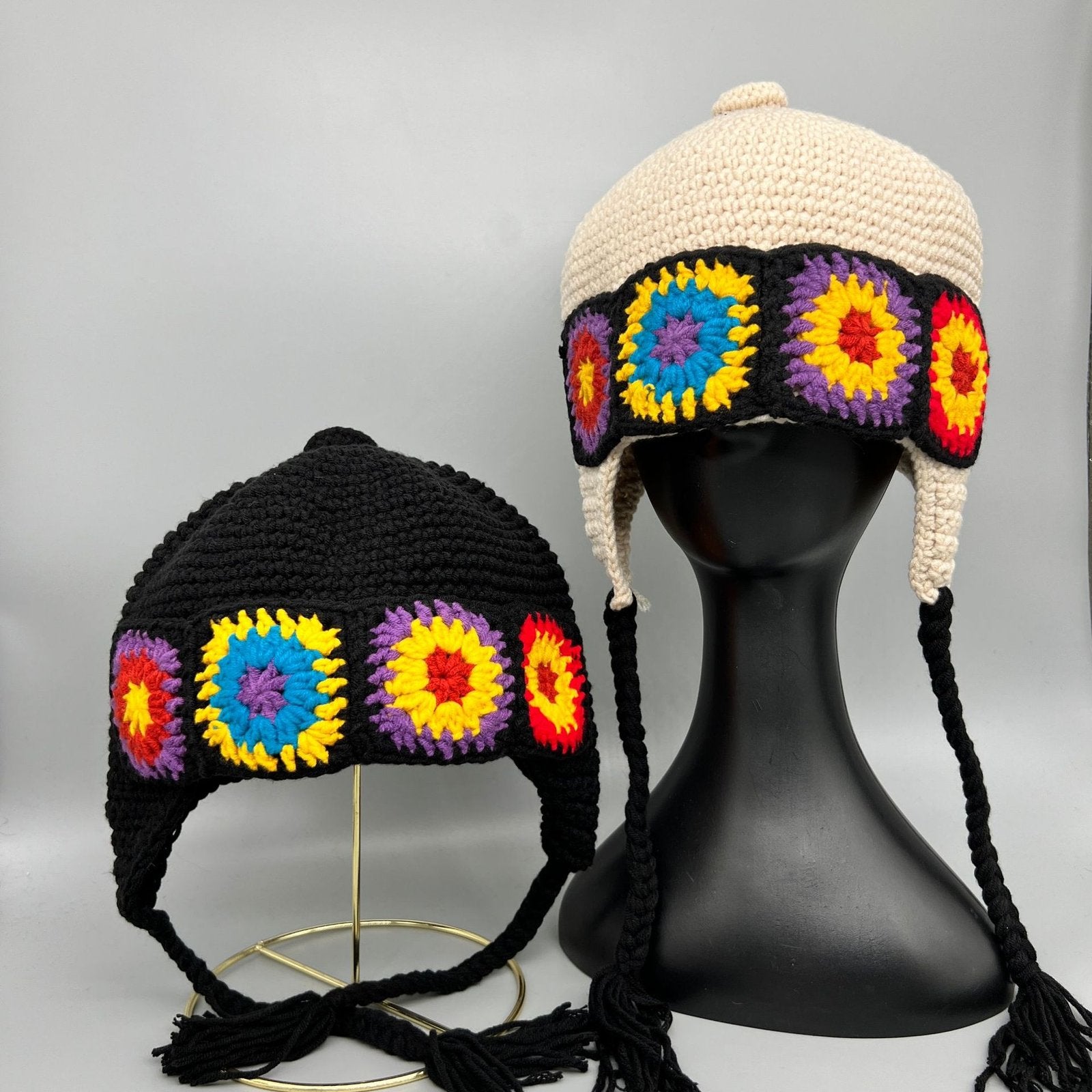 Unique Hand Knitted Flower Pot Hat for Women