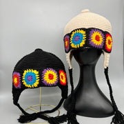 Unique Hand Knitted Flower Pot Hat for Women