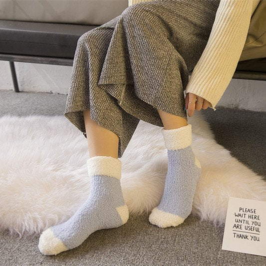 Cozy Solid Color Socks for Women