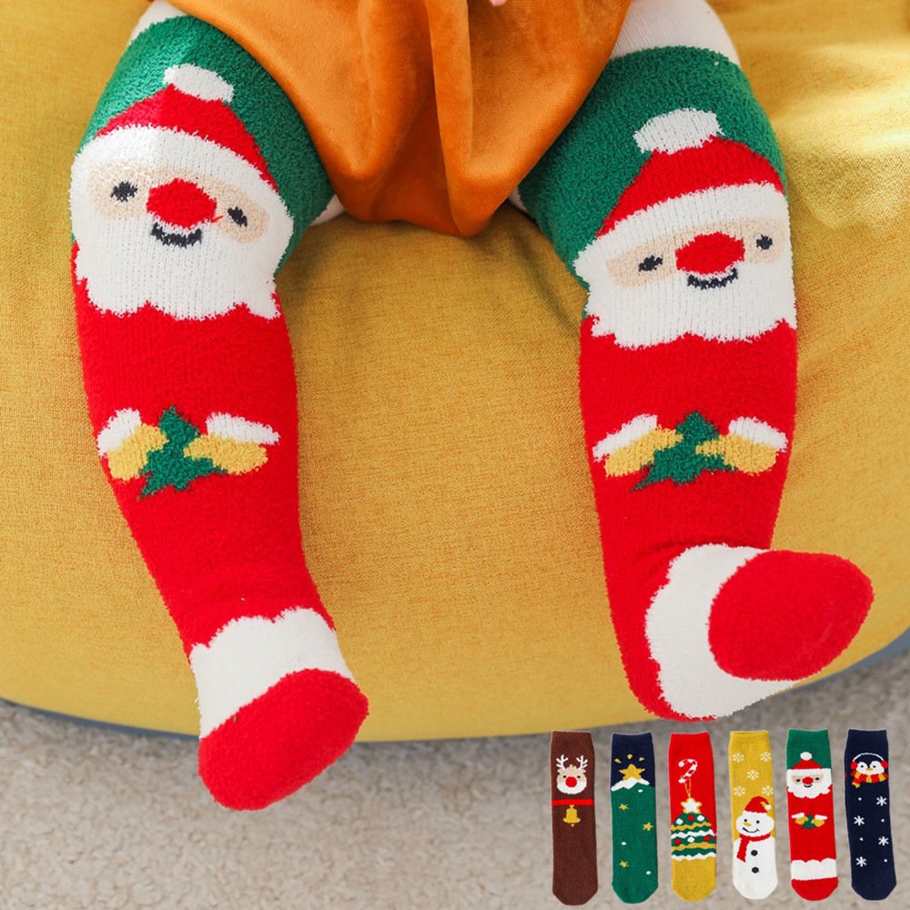 Christmas Cartoon Velvet Stockings for Kids & Adults