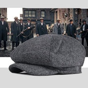 Vintage Octagonal Woolen Hat for Women