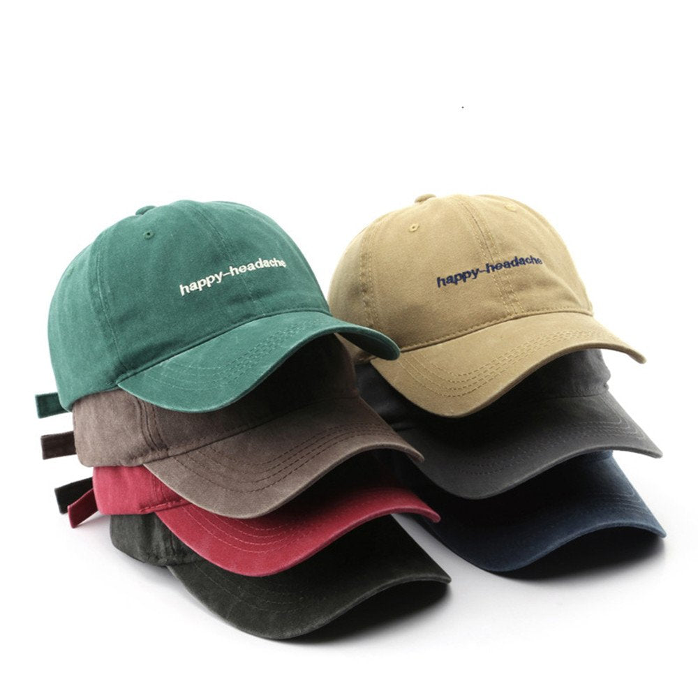 Vintage Lettered Embroidered Baseball Cap