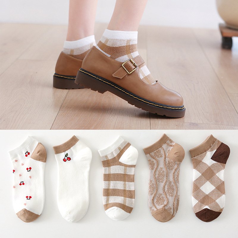 Breathable Sweat-Absorbing Cotton Socks for Women