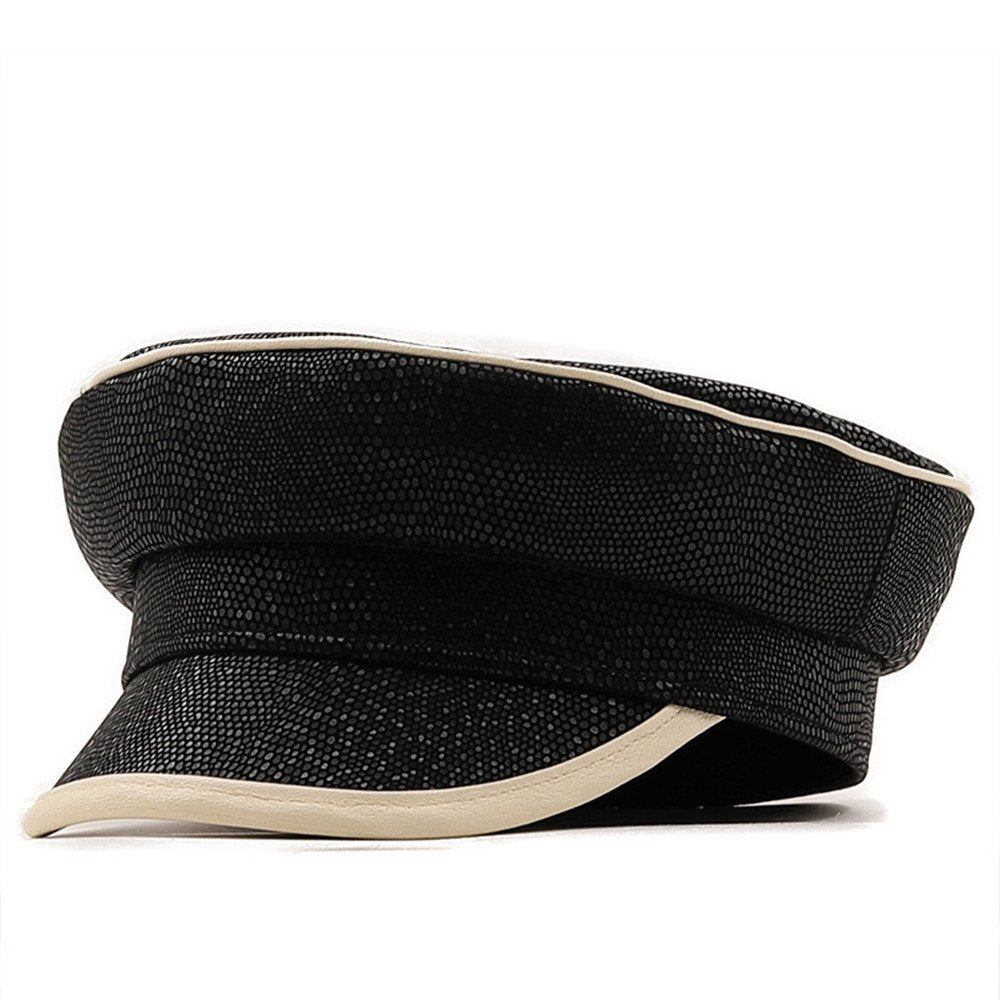 Chic Leather Beret