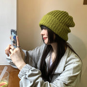 Royal Blue Wool Pile Flanging Hat for Women
