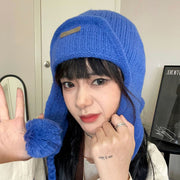 Warm Winter Ear Protection Wool Hats for Women
